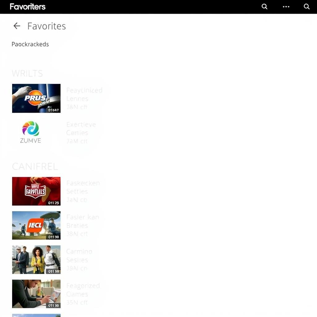 Section Favoris d'IPTV Smarters Pro Section Favoris d'IPTV Smarters Pro
