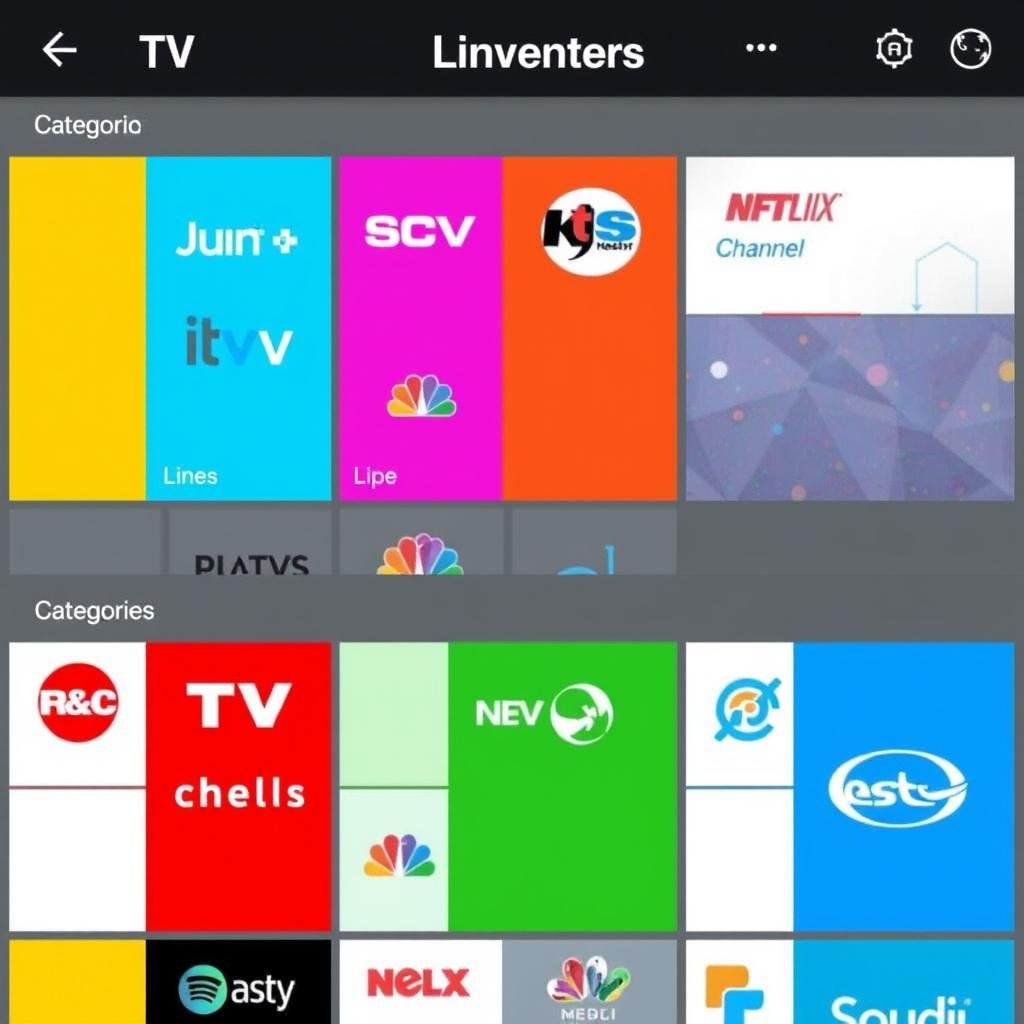 Section TV en Direct d'IPTV Smarters Pro Section TV en Direct d'IPTV Smarters Pro